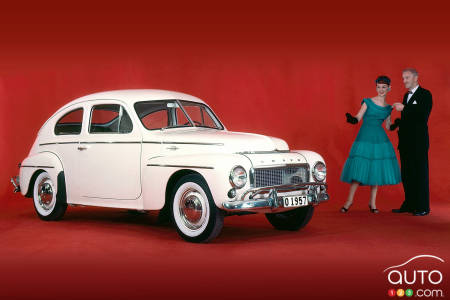 Volvo PV444 1956, en blanc
